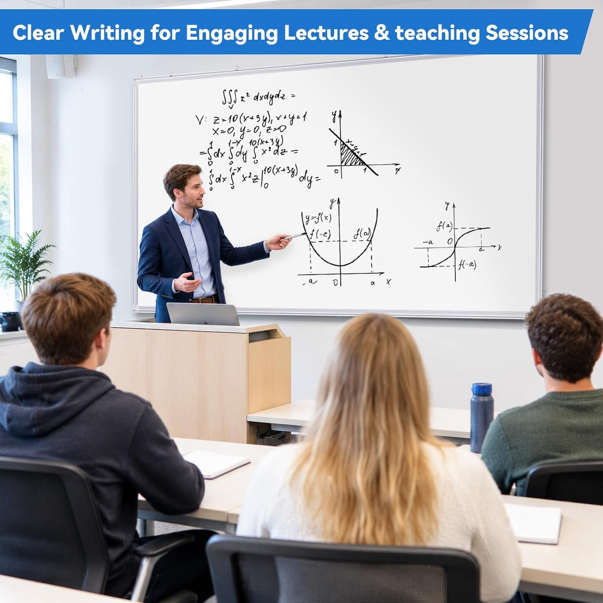 Maxtek White Board Dry Erase 72x48, Large Magnetic Whiteboard for Wall