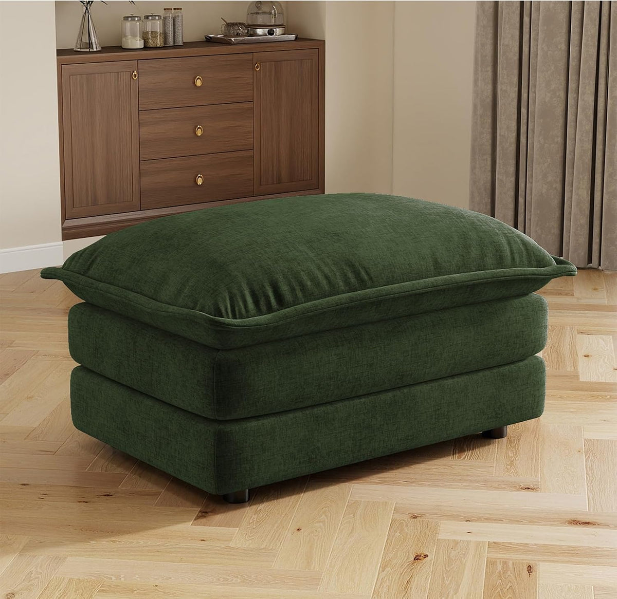 33" Green Ottoman for Modular Sectional Sofa Cloud Couch