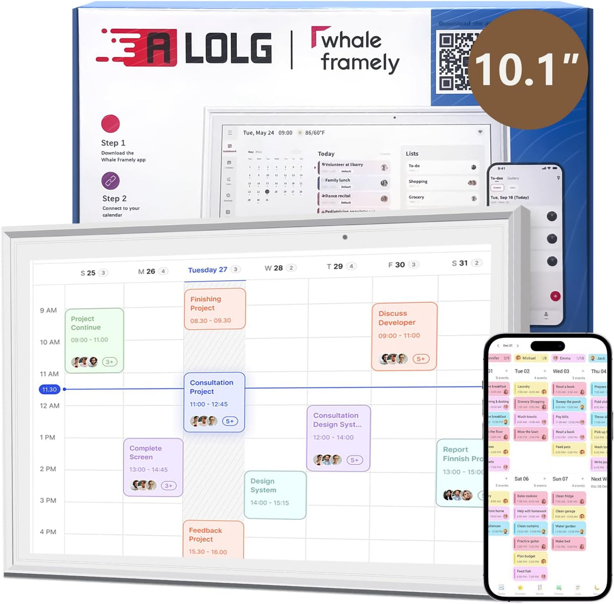 10.1 Inch Smart Touchscreen Family Digital Calendar Planner