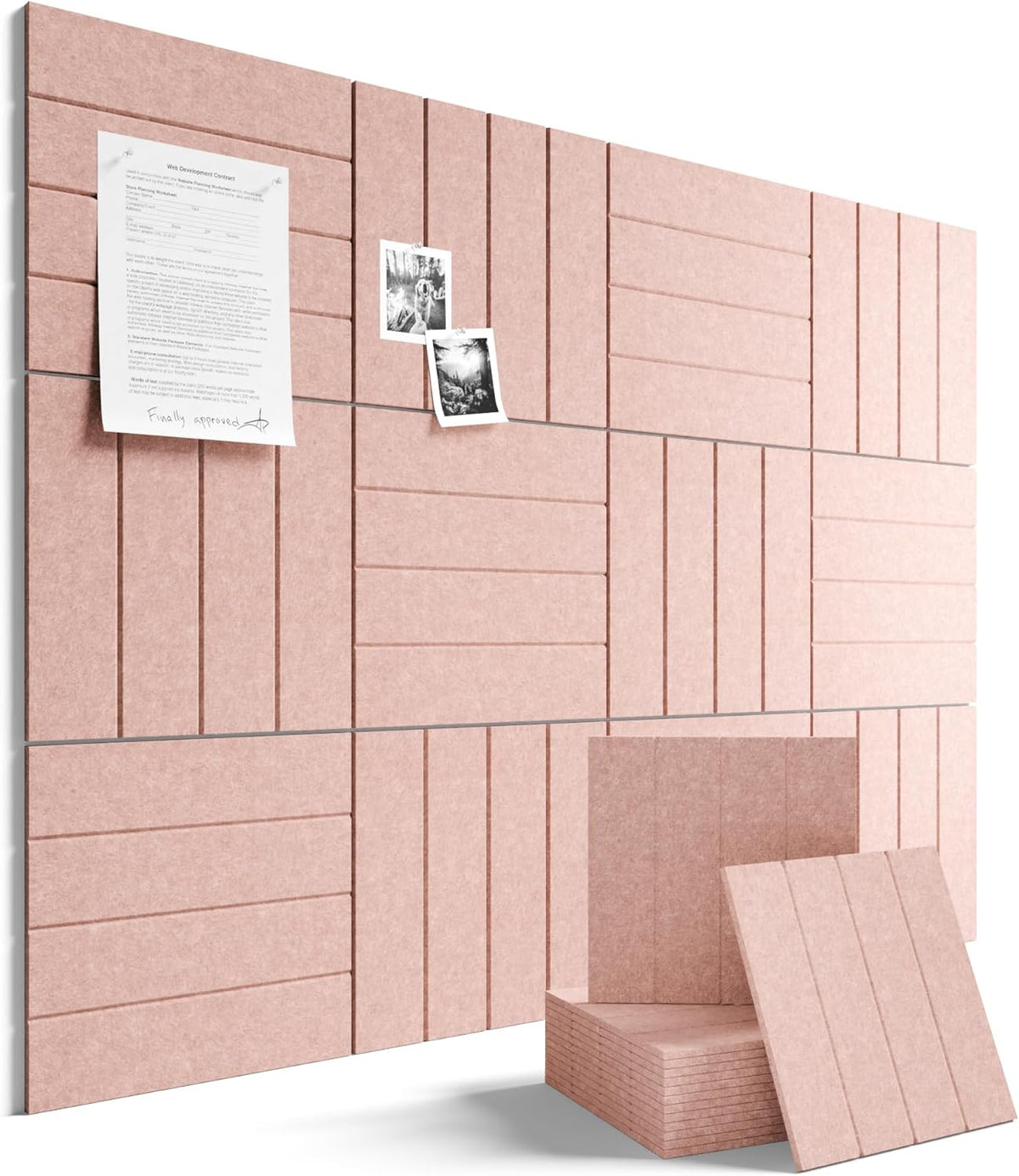 Fluxynara Felt Bulletin Board & Cork Board Alternative 48'' x 36&...
