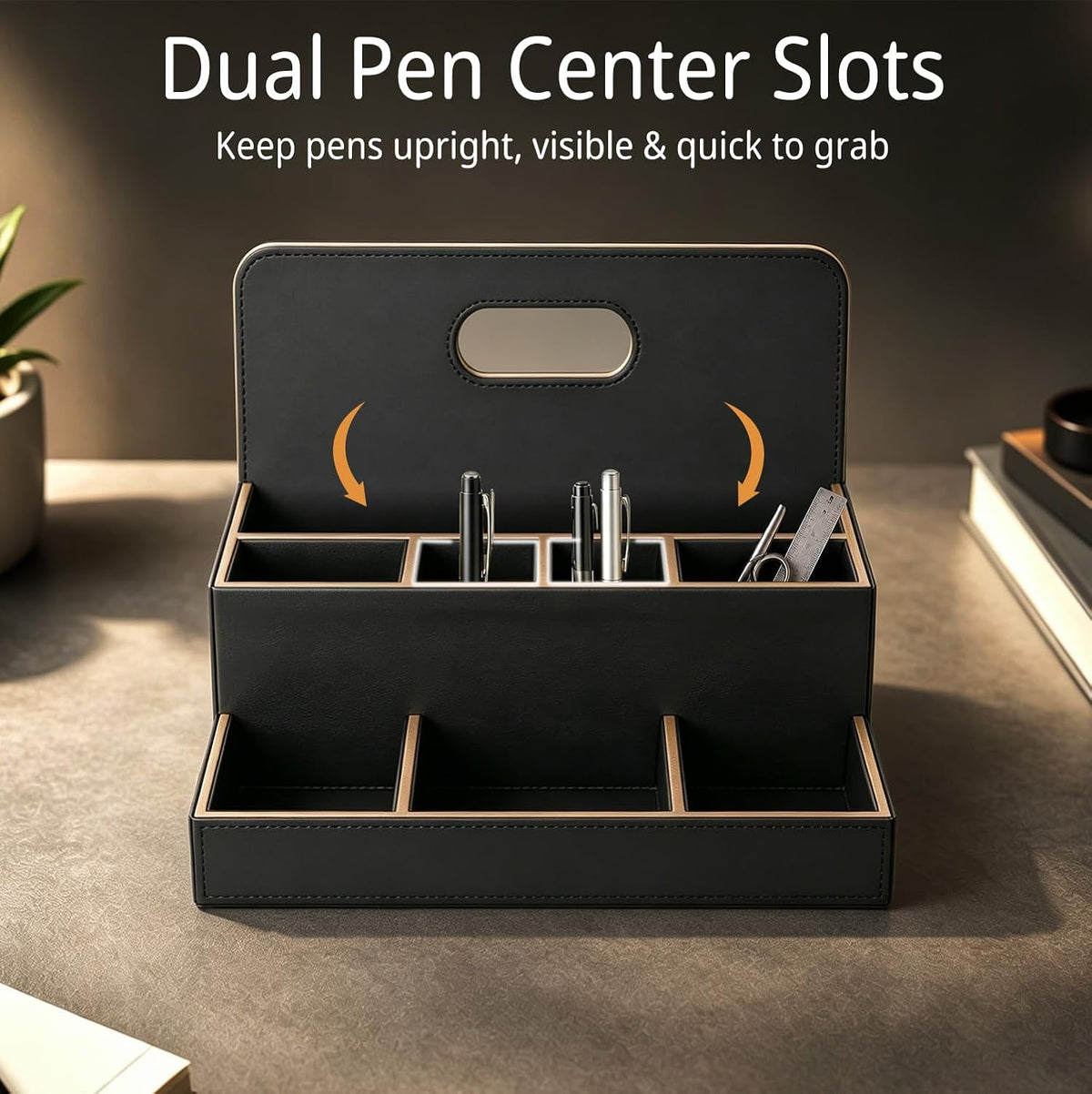Mail Organizer Countertop, Pencil Holder, Office Supplies File Bill Sorter
