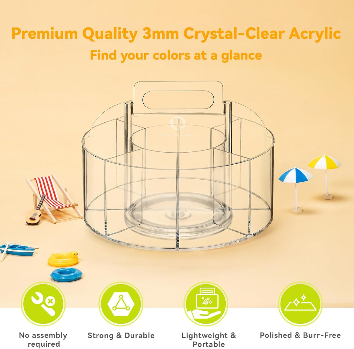Ohuhu 360° Rotating Acrylic Marker Storage Organizer for Alcohol Markers