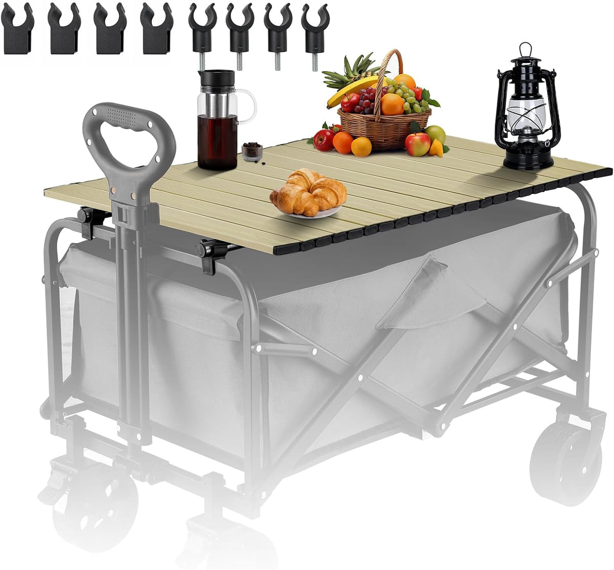 Metal Tabletop Board for Wagons Cart,Foldable Table 34"×21"