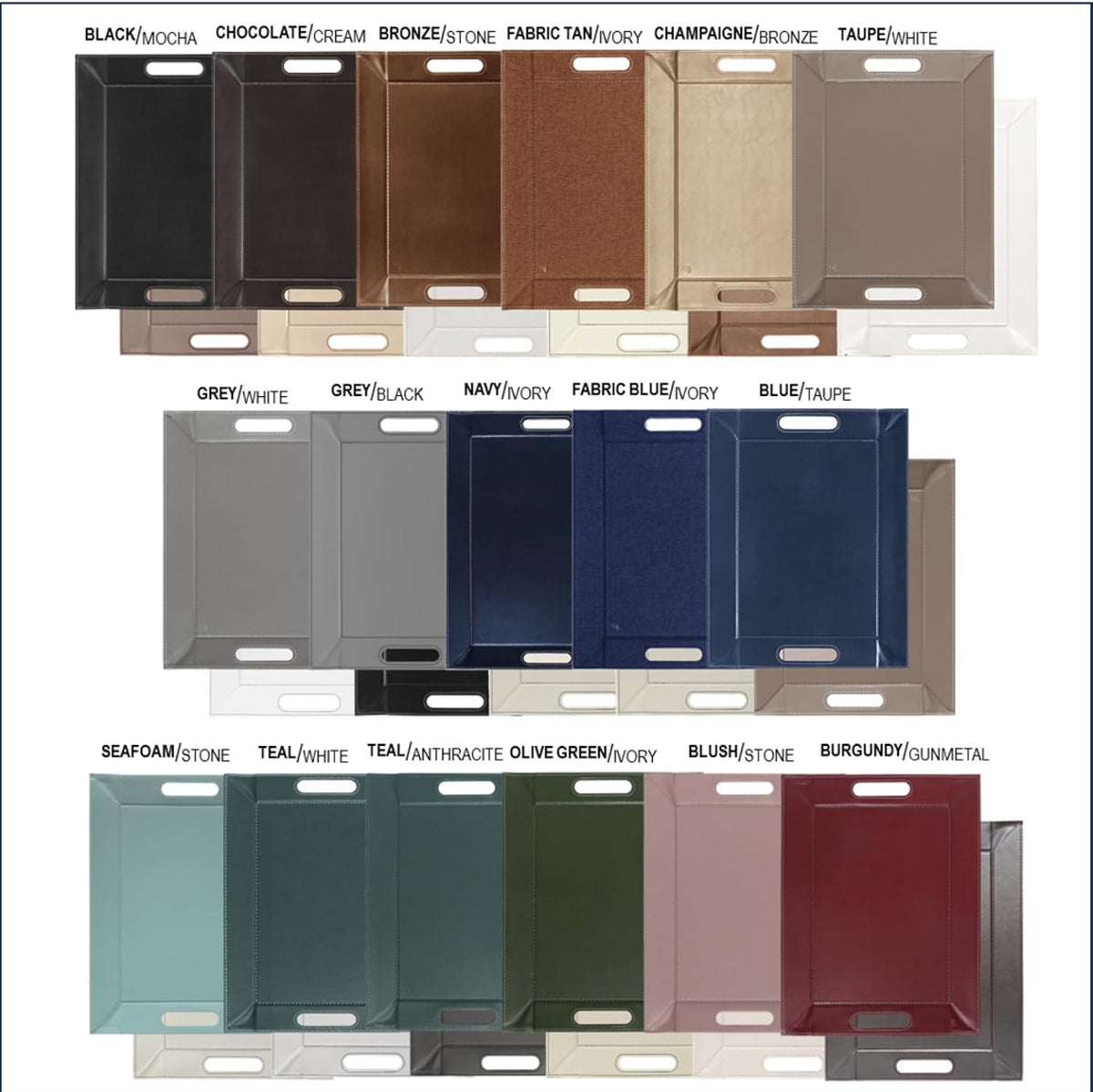 2-in-1 Serving Tray & Placemat | Faux Leather & Reversible