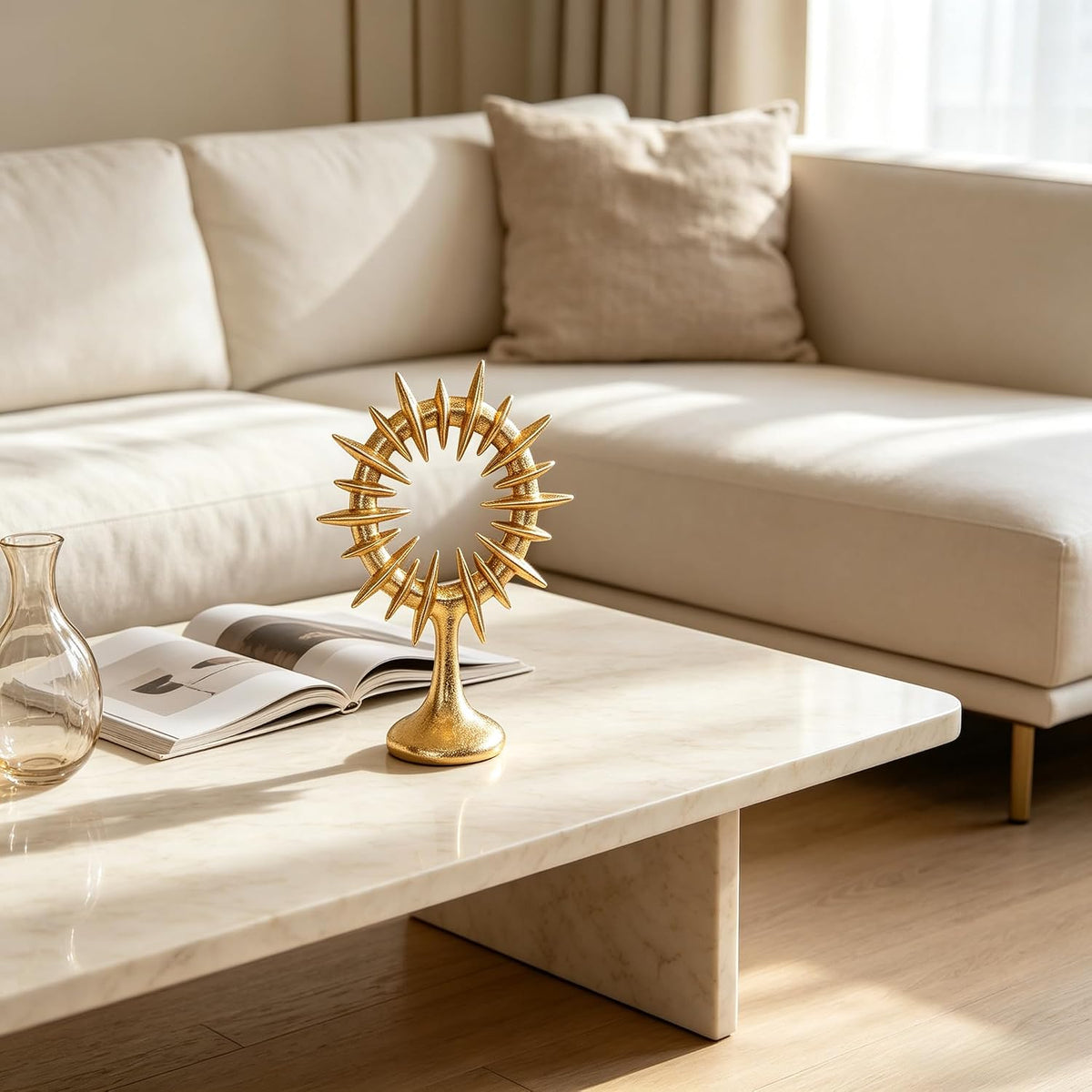 10" Modern Abstract Decorative Sculpture, Dining Living Room Desk Decor,...