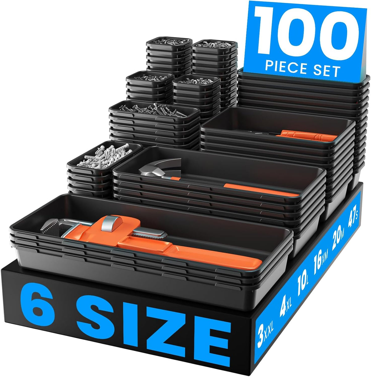 A-LuGei ใ๐ฒ ๐ฆ๐๐ญ๐ใ Tool Box Organizer Tray Set Drawer Organizer Divider