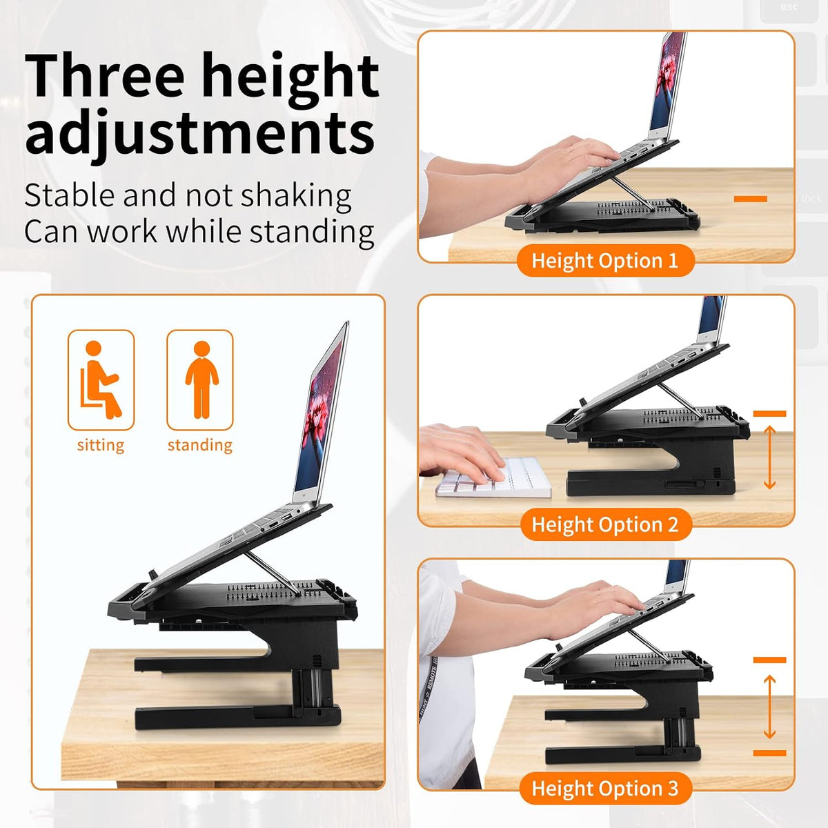 OImaster Laptop Stand for Desk, Phone Stand, Extended Laptops Riser, Elevator...