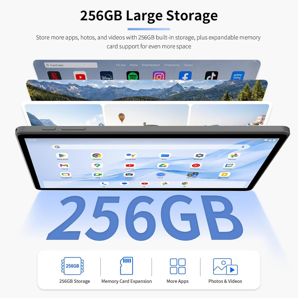 Gemini AI Android 16 Tablet, 11 inch Tablet with 32GB+256GB+2TB Expand, Elect...