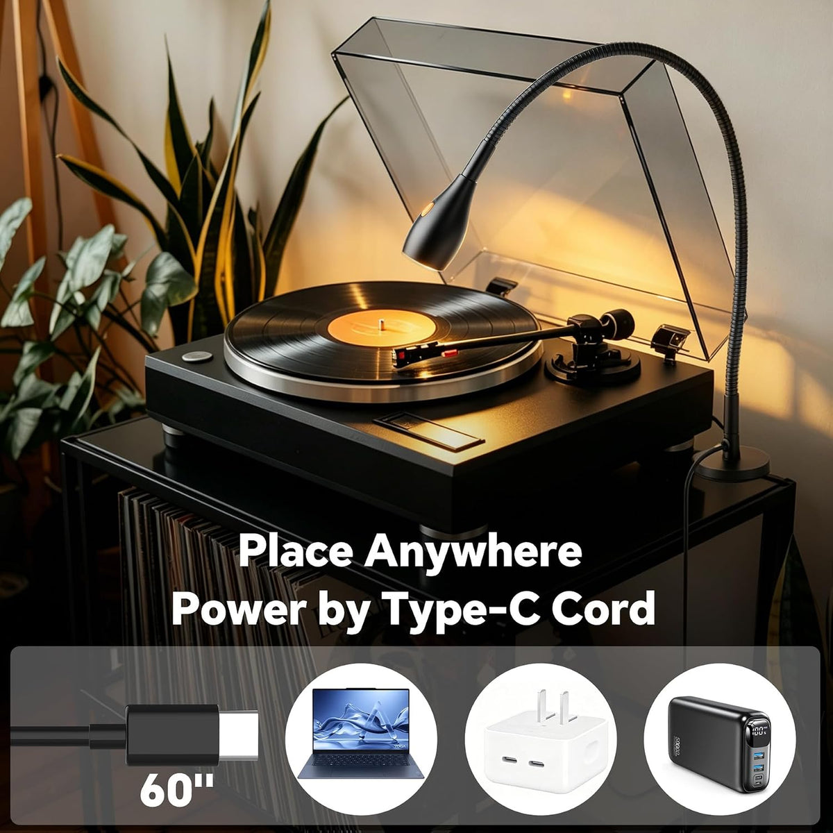 acegoo Minimalist Magnetic Reading Light, Handy Lamp Head Switch Desk Lamp