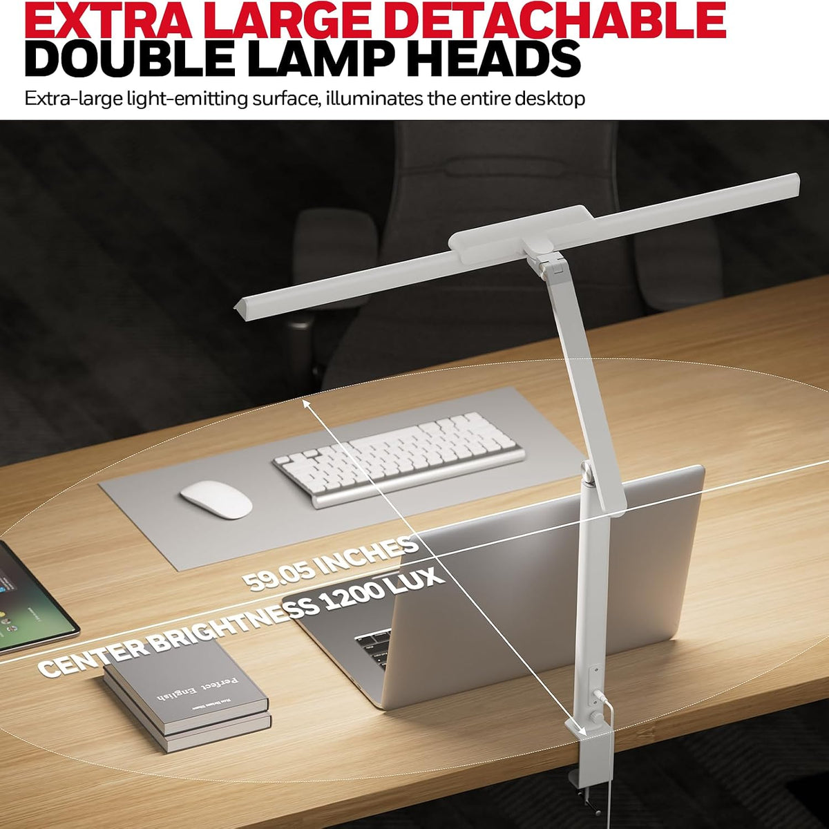 Honeywell HJ1 Sunturalux LED Clamp Desk Lamp 1200LM for Computer