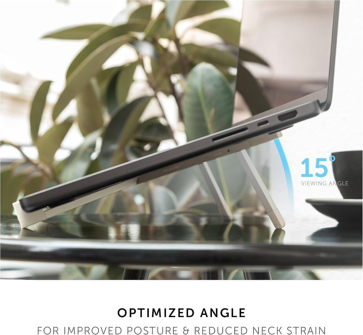 Native Union Fold Laptop Stand – Ultra-Slim Foldable & Portable Laptop St...