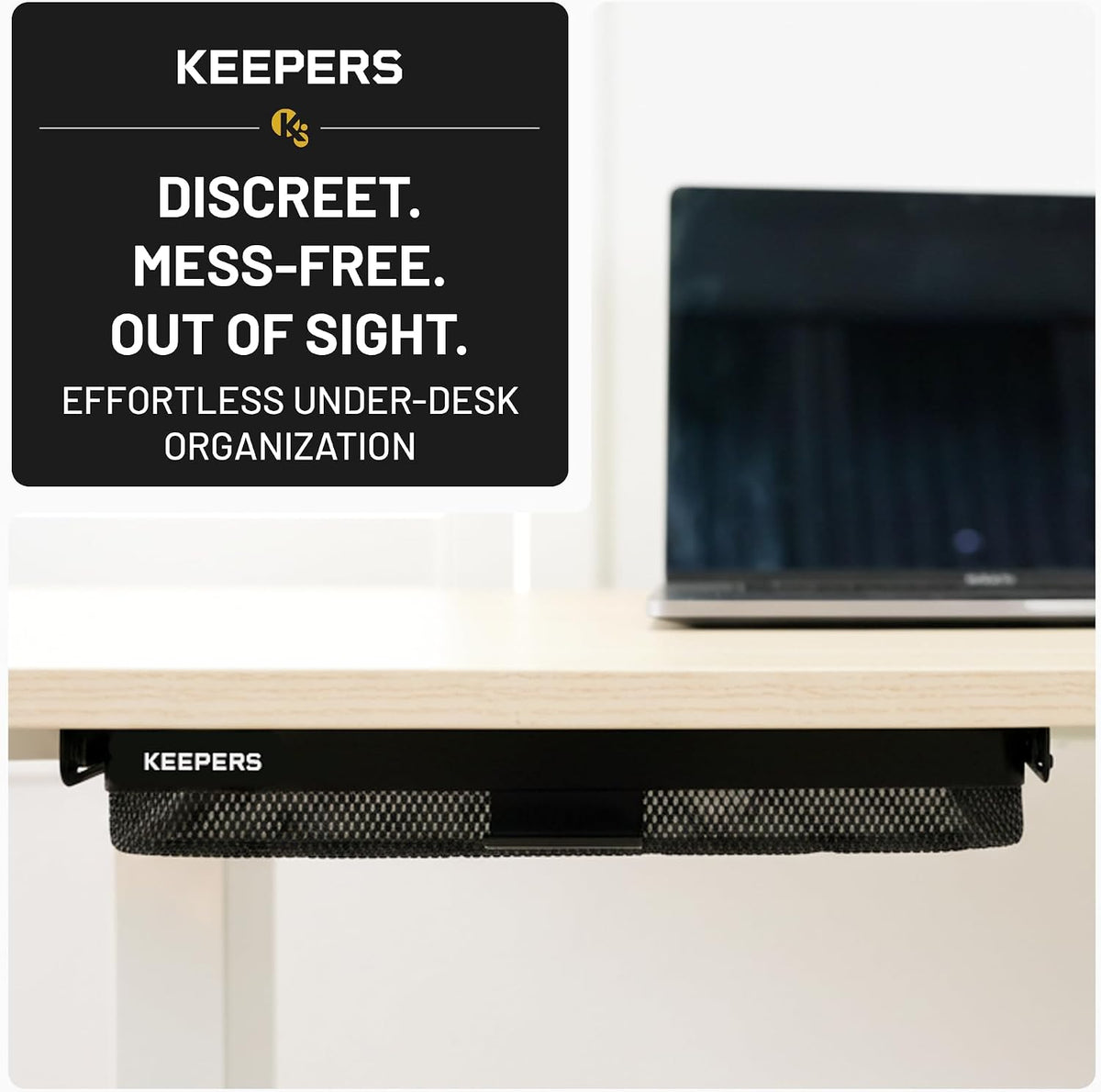 KEEPERS Anything Keeper — Compact 11x10in Under-Cabinet Slide-Out Drawer, Hid...