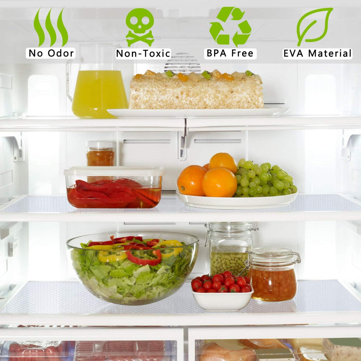 Shelf Liner Kitchen Cabinet Drawer Mat, 23.6"W x 393.7"L Non Adhesi...