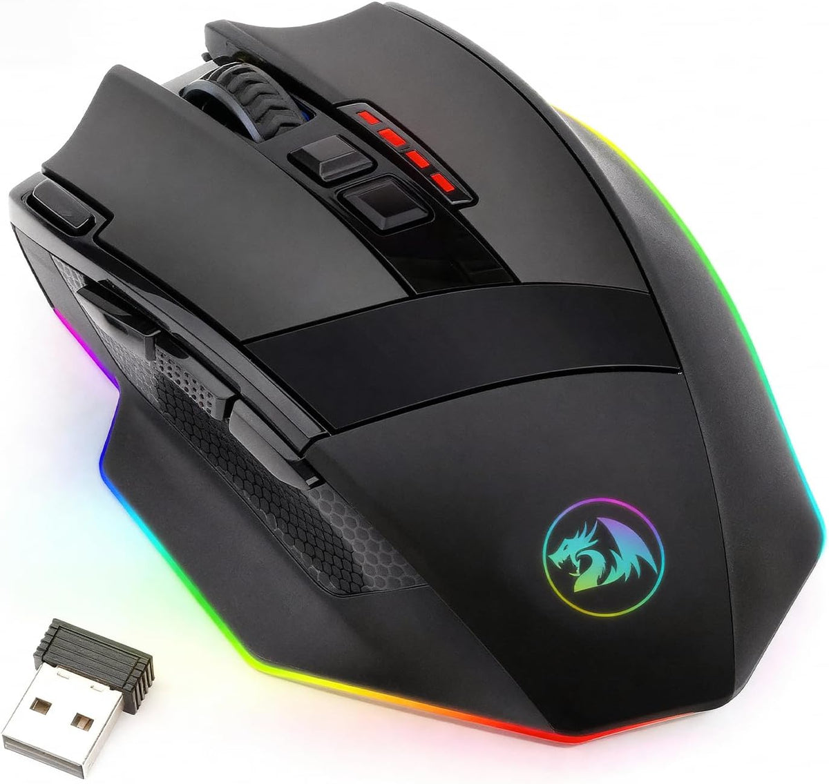 Redragon M801 Wireless Gaming Mouse, RGB Gaming Mouse with MMO 9 Programmable...