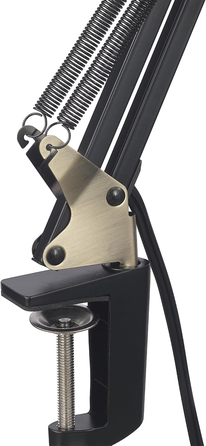 Globe Electric 62000009 32" Multi-Joint Desk Lamp with Metal Clamp, Matt...