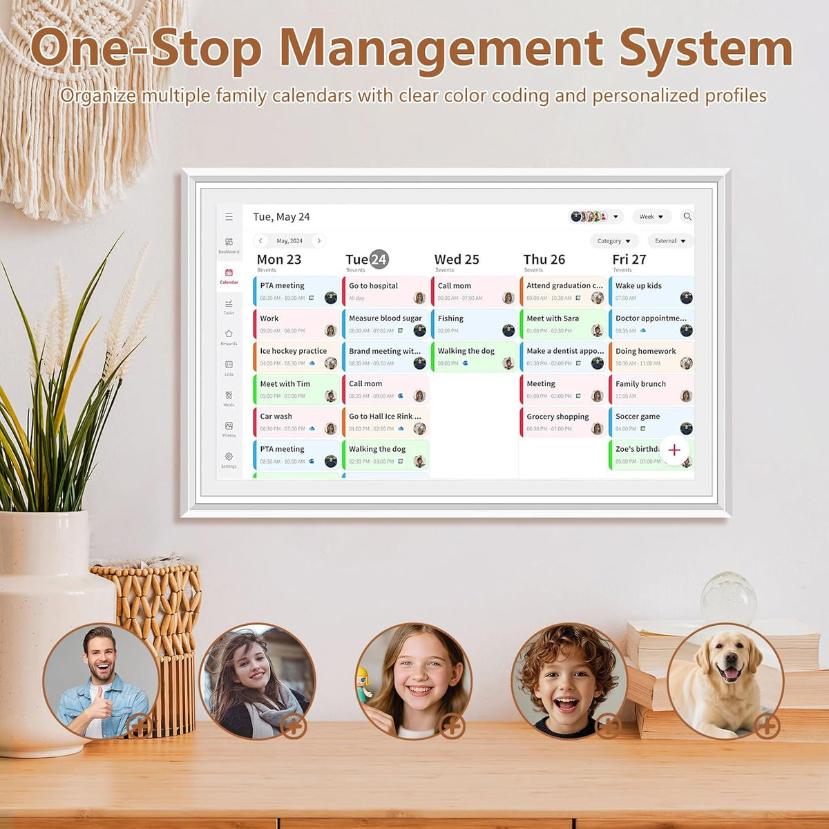15.6 Inch Touchscreen Family Digital Calendar