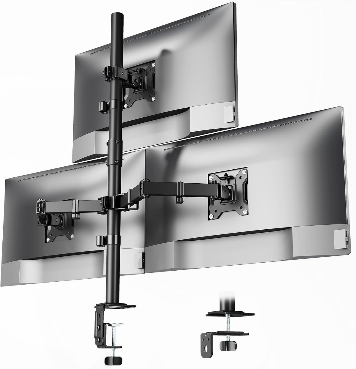 monTEK Triple Monitor Stand for 17-32" Screens, 22 lbs Each