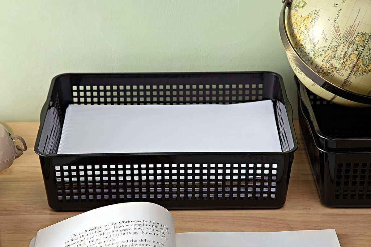 Eslite A4 Size Plastic Storage Basket,Desktop File Paper Letter Organizer Tra...