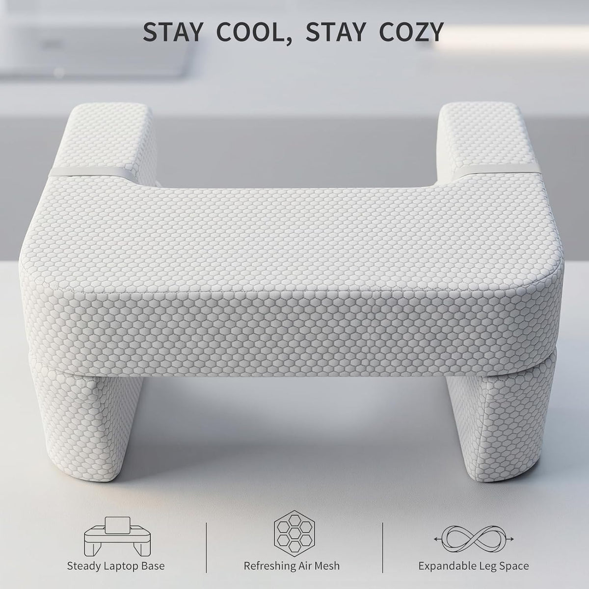 Septsun Foldable Lap Desk Pillow - Armrest, Laptop Cushion for Couch & Bed