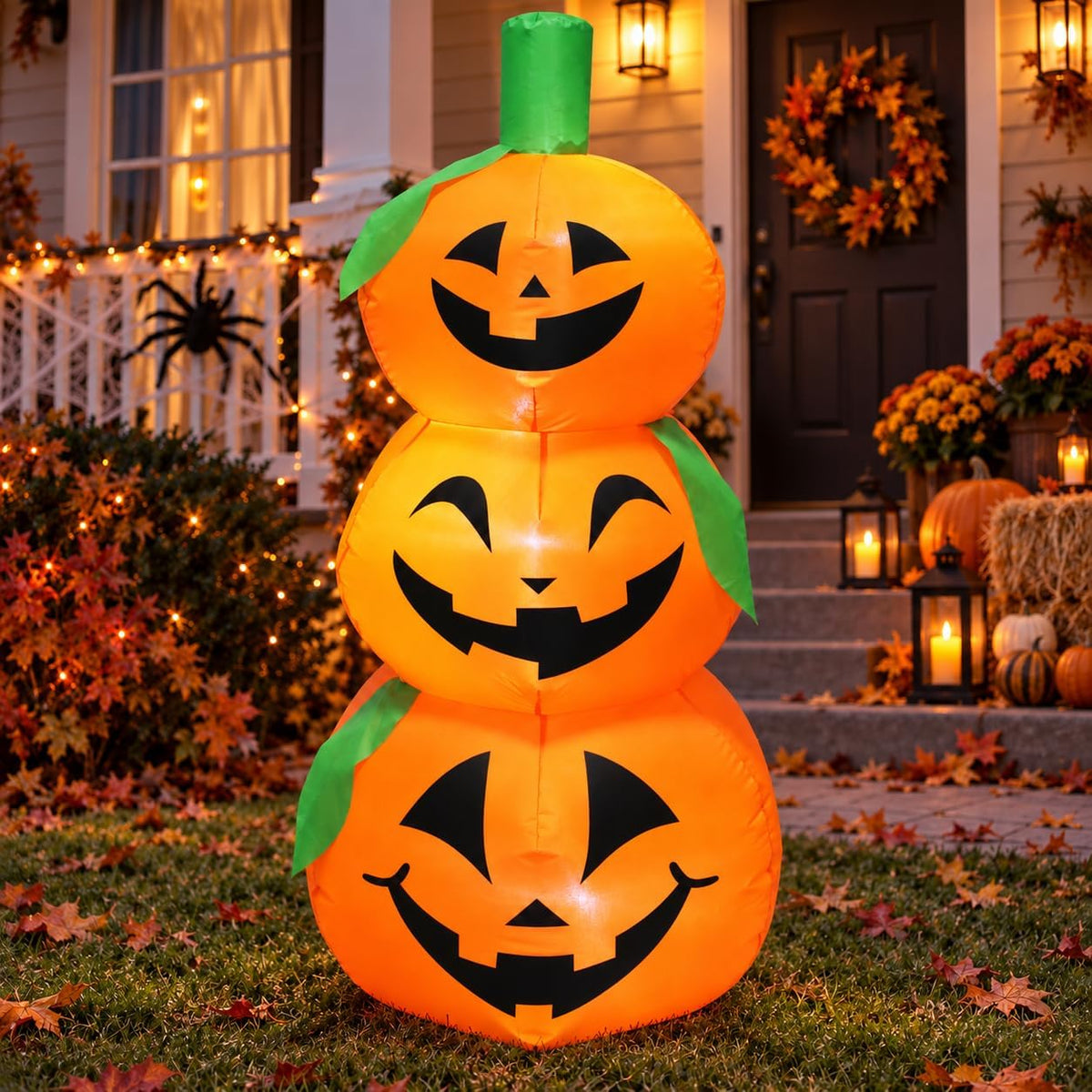 4.3FT Halloween Inflatable Pumpkin Blow Ups Outdoor Yard Decoration