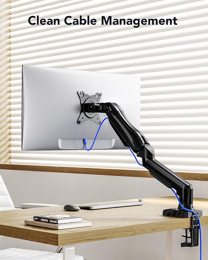 HUANUO Single Monitor Mount, 13 to 32 Inch Monitor Arm, Adjustable Monitor Stand