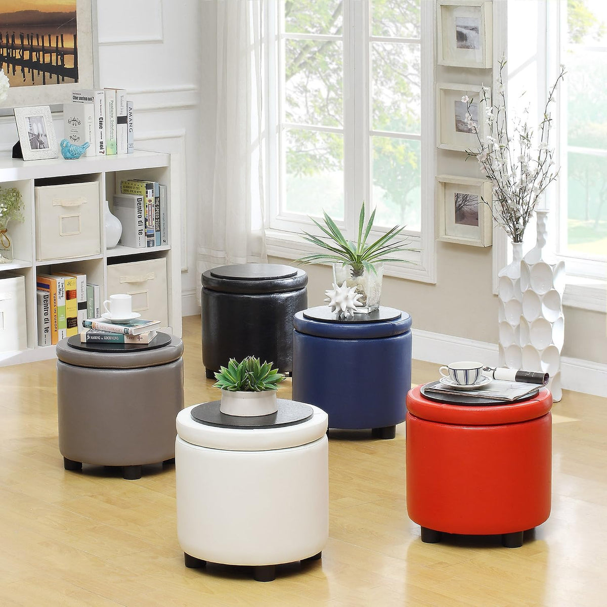 Convenience Concepts Designs4Comfort Accent Storage Ottoman 15.75" - Rou...