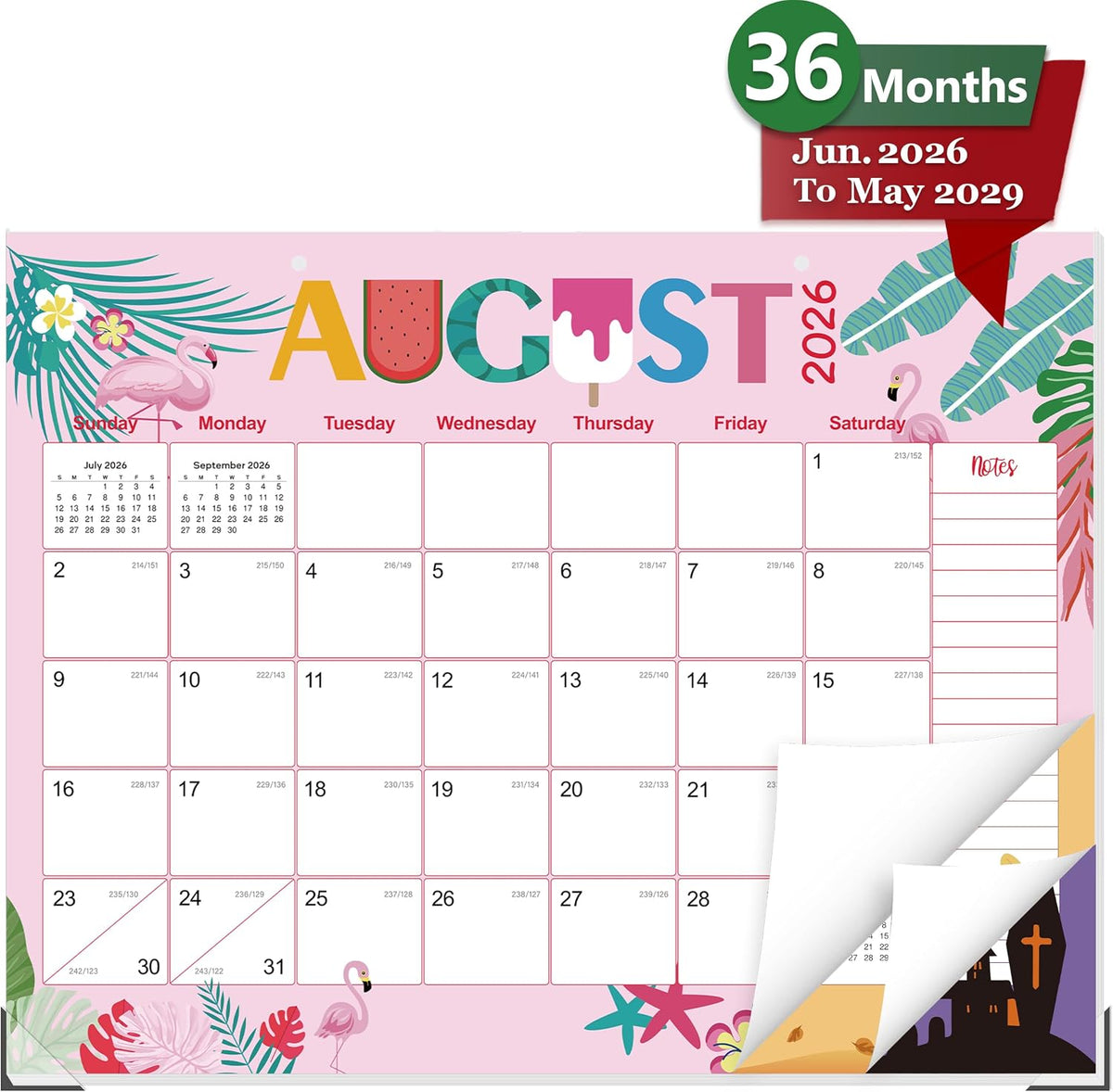 GuassLee Desk Calendar 2026-2029,36 Months 22" x 17" Large Calendar...