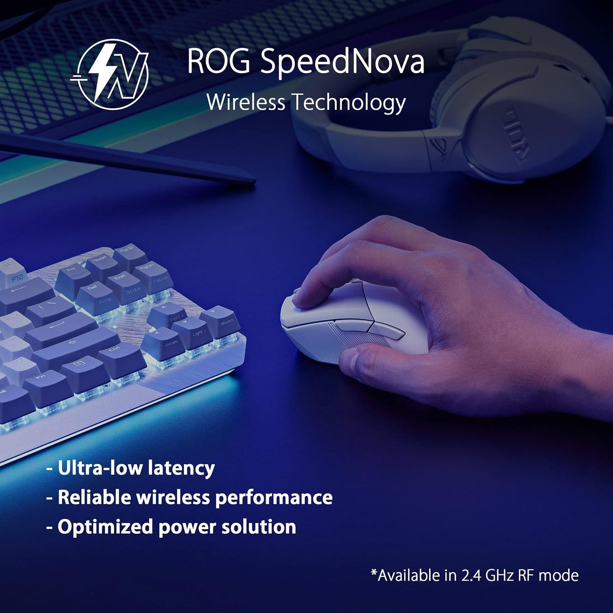ASUS ROG Gladius III Wireless Aimpoint Gaming Mouse – Right-Handed Ergonomic,...