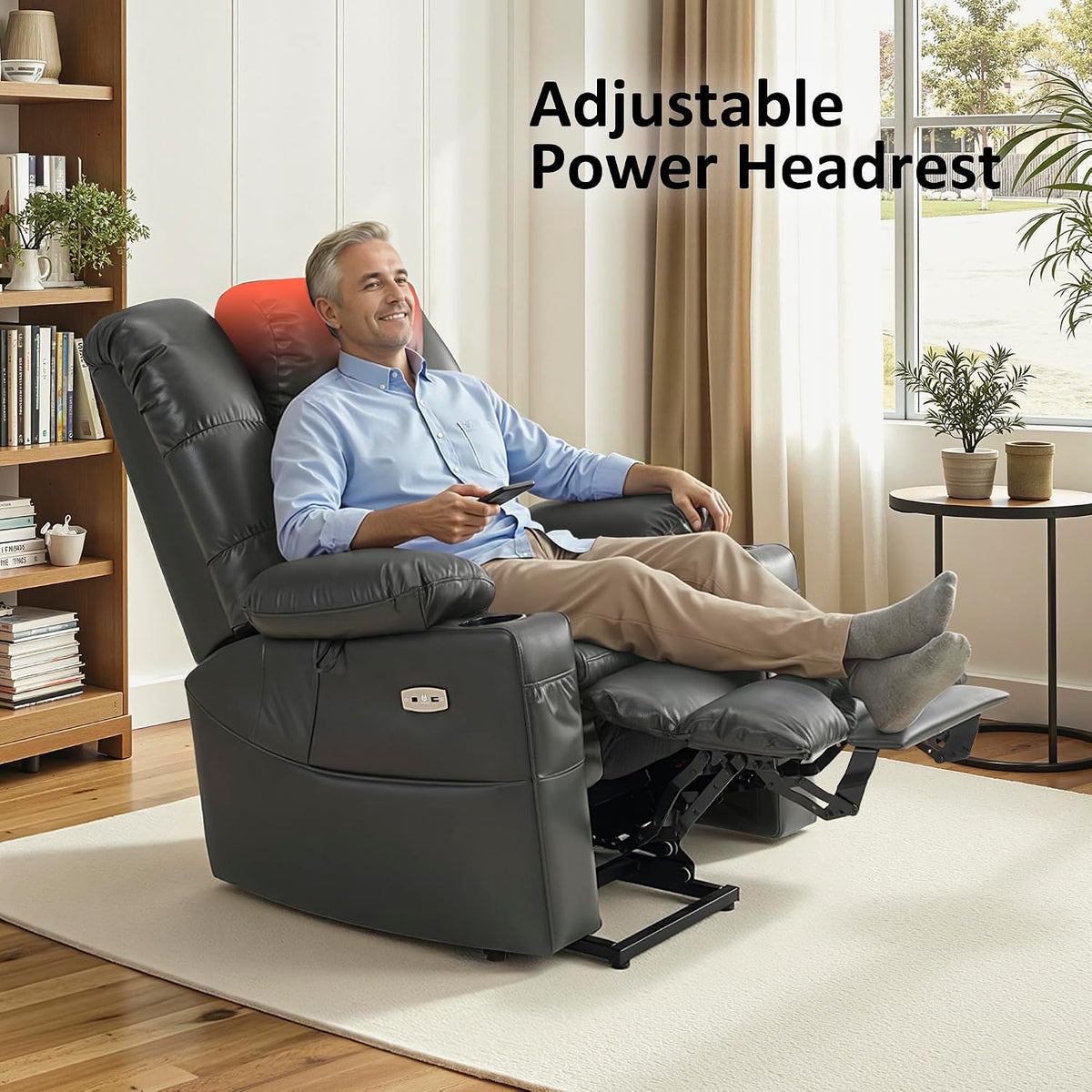 MCombo 3 Motor Lay Flat Power Lift Recliner for Elderly, Medium-Wide, R7524