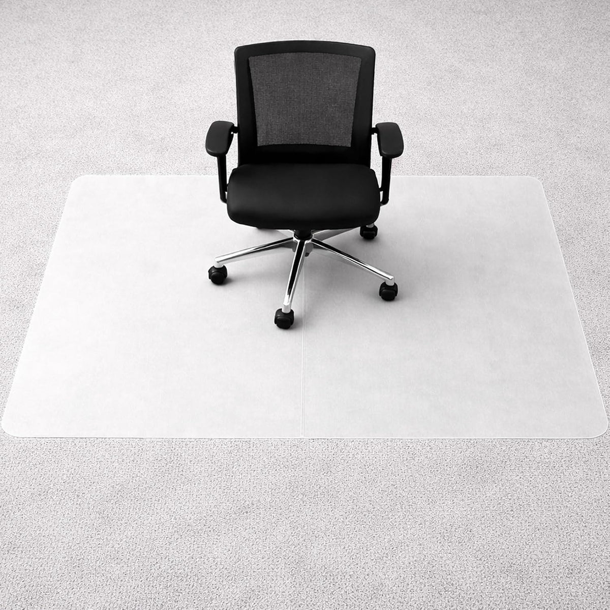 Marvelux White Office Chair Mat for Carpeted Floors 35.5"x46" Recta...