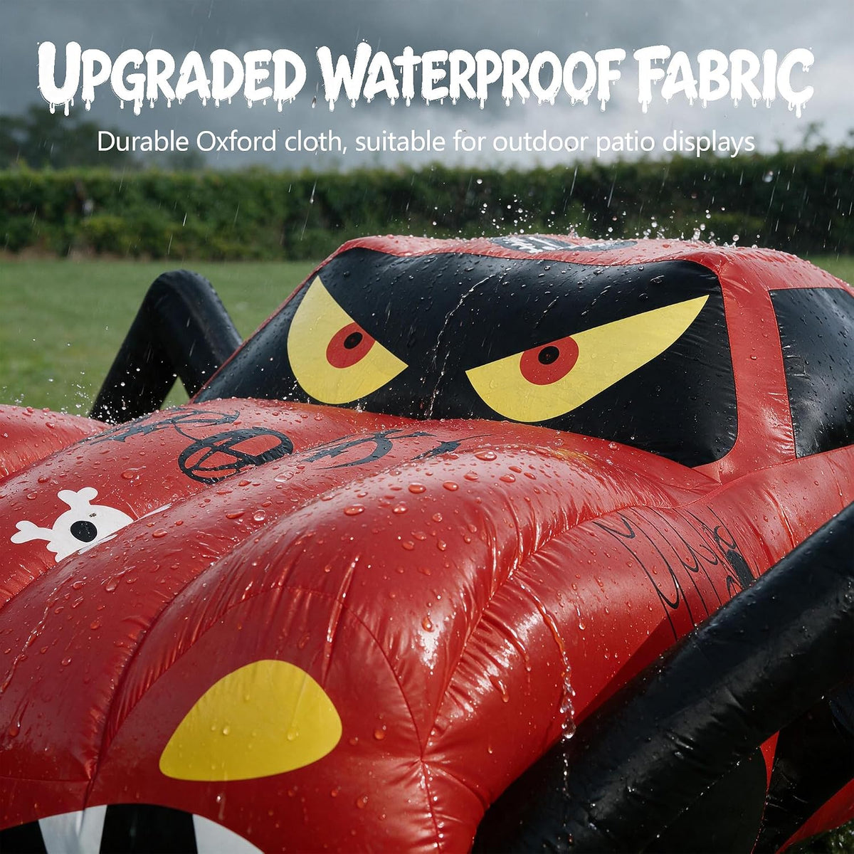 19.7 FT Giant Halloween Inflatables Spider Car Outdoor Decorations