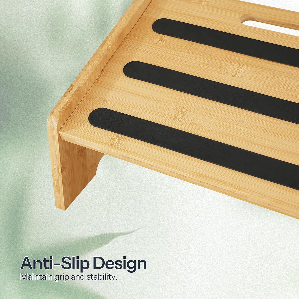 HOOBRO Bamboo Foot Rest, Adjustable Under Desk Footrest with 5 Height Options...