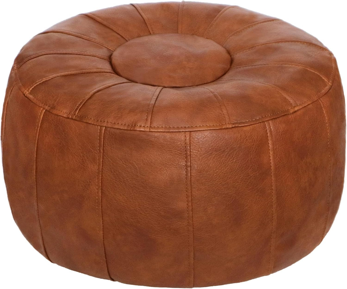 Thgonwid Unstuffed Moroccan Storage Pouf Foot Stool Ottoman Seat Handmade Fau...