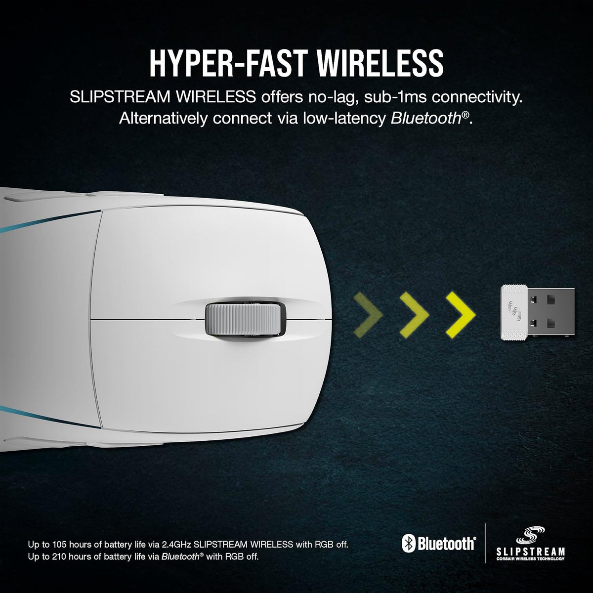 Corsair M75 Wireless RGB Lightweight FPS Gaming Mouse – 26,000 DPI – Swappabl...