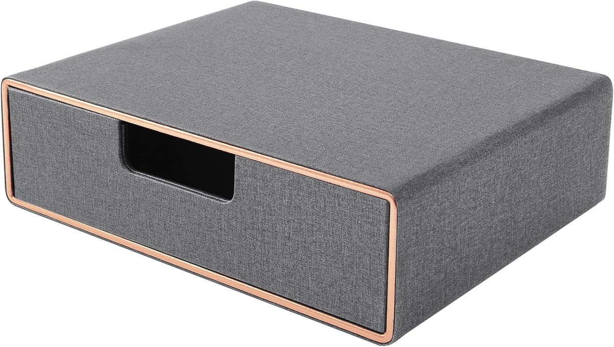 Desk Organizer with Drawer,Stackable Storage 1 Drawer Organizer,PU Leather Ha...