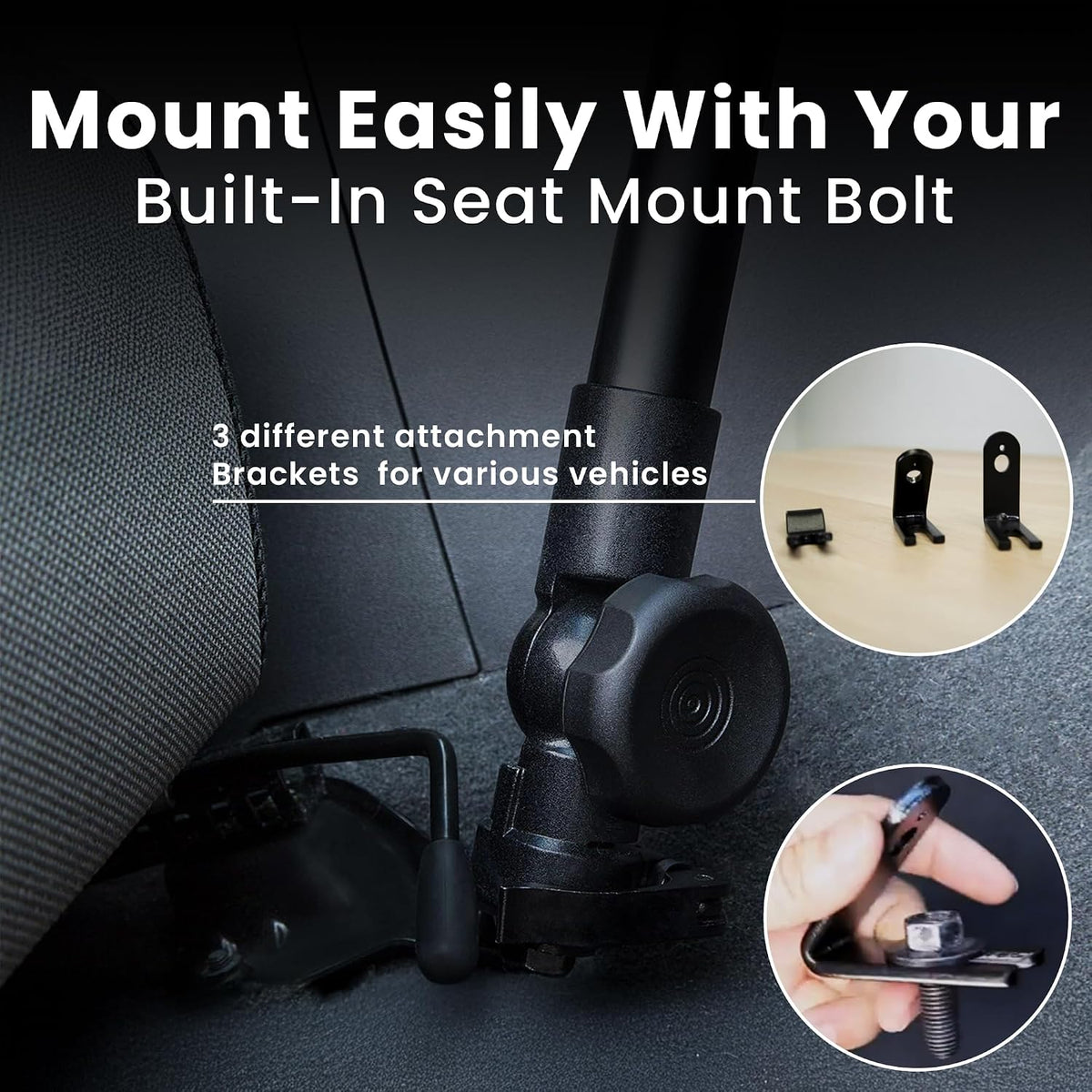 Mount-It! Car Laptop Mount, No-Drill Passenger Seat Stand, 12-15.4" Laptops