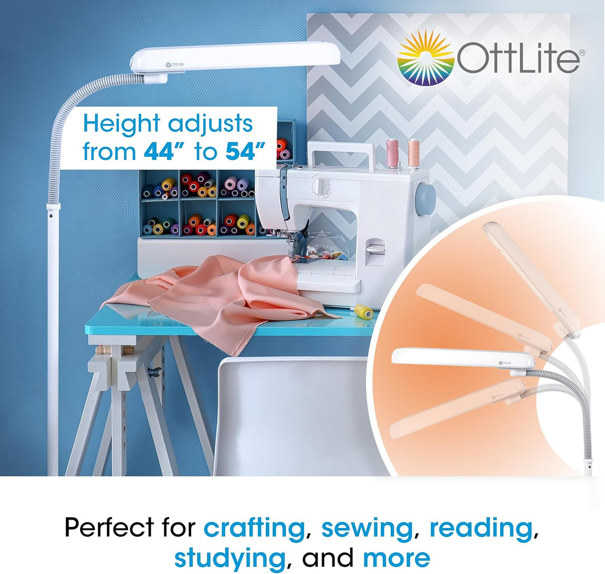 OttLite 24 Watt Floor Lamp with Flexible Neck
