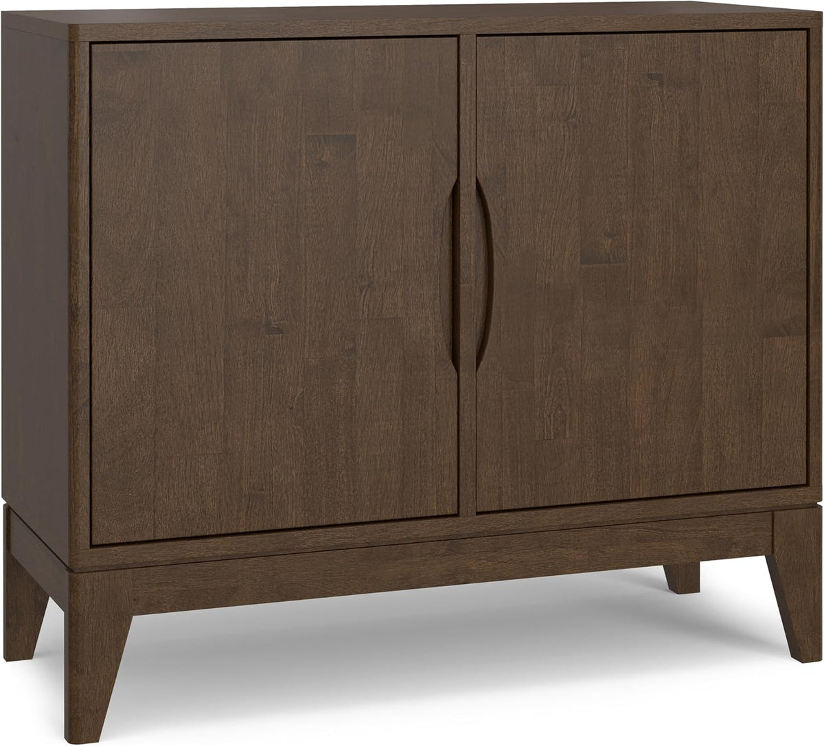 SIMPLIHOME Harper 38" Wide Solid Wood 2-Door Buffet in Walnut Brown