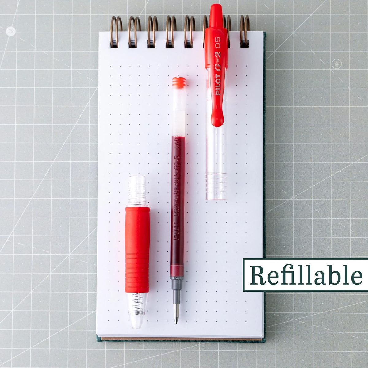 PILOT, G2 Premium Gel Roller Pens, Extra Fine Point 0.5 mm, Pack of 14, Red
