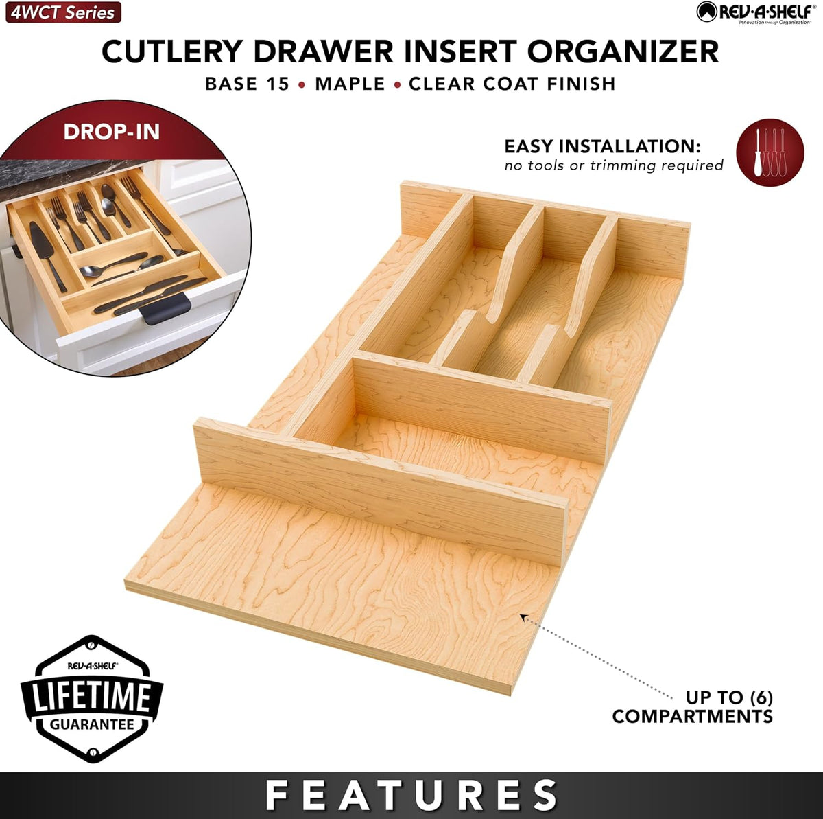Rev-A-Shelf Right Size Fit Silverware Drawer Insert Divider Organizer