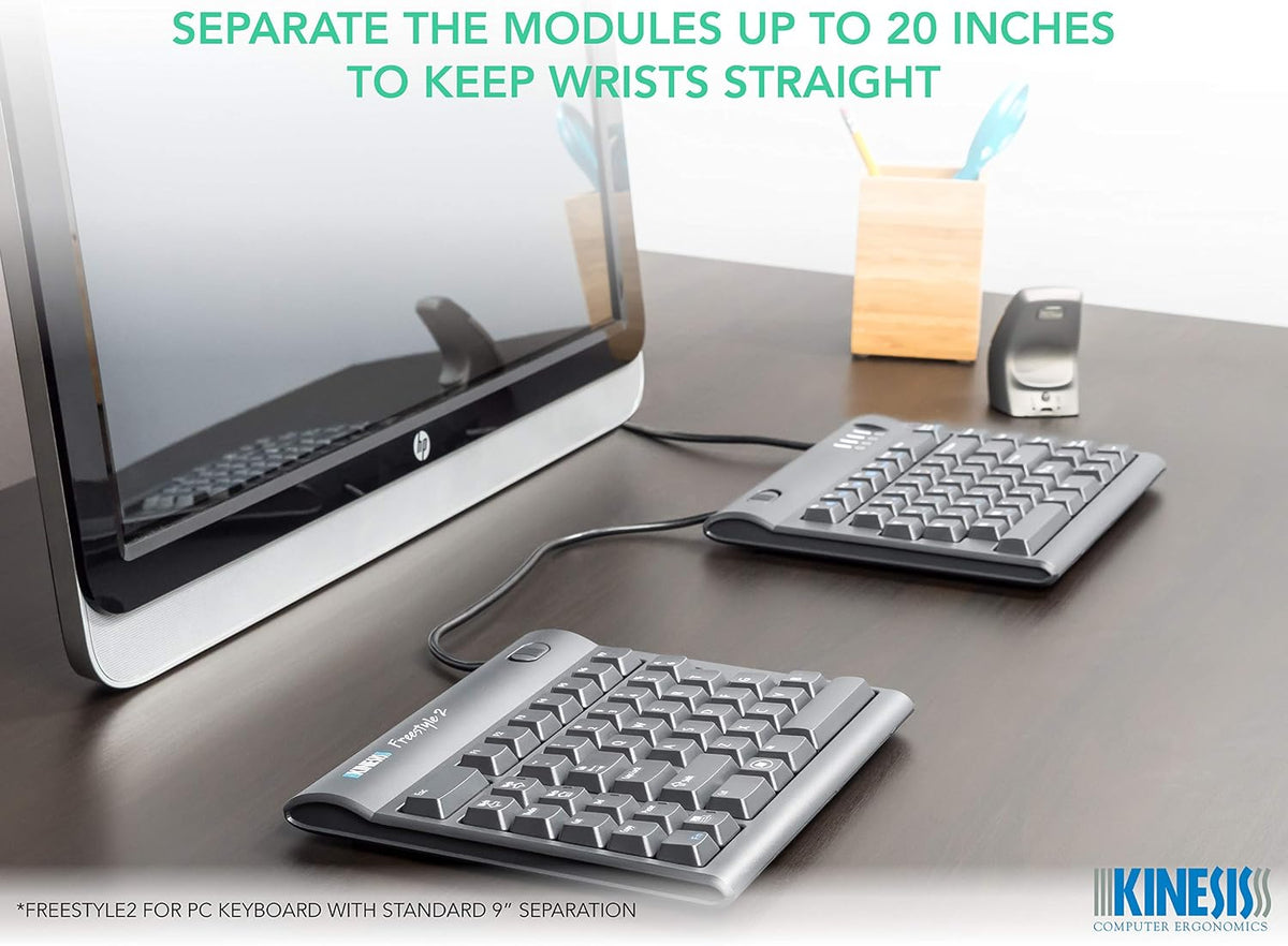 Kinesis Freestyle2 Ergonomic Keyboard for PC (20" Extended Separation)