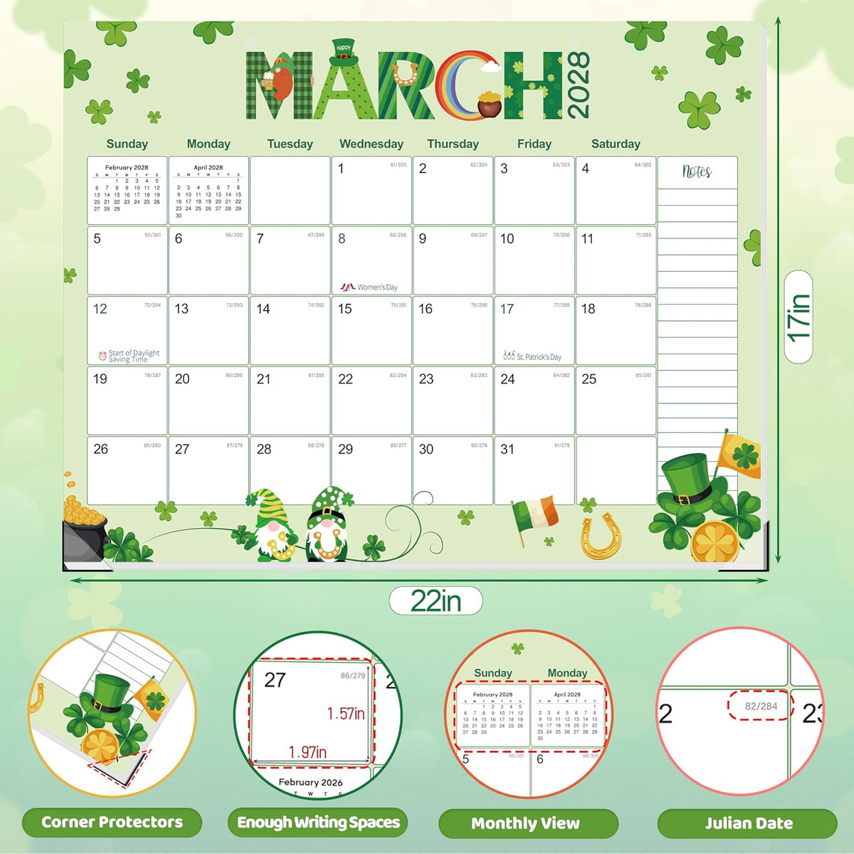 GuassLee Desk Calendar 2026-2029,36 Months 22" x 17" Large Calendar...