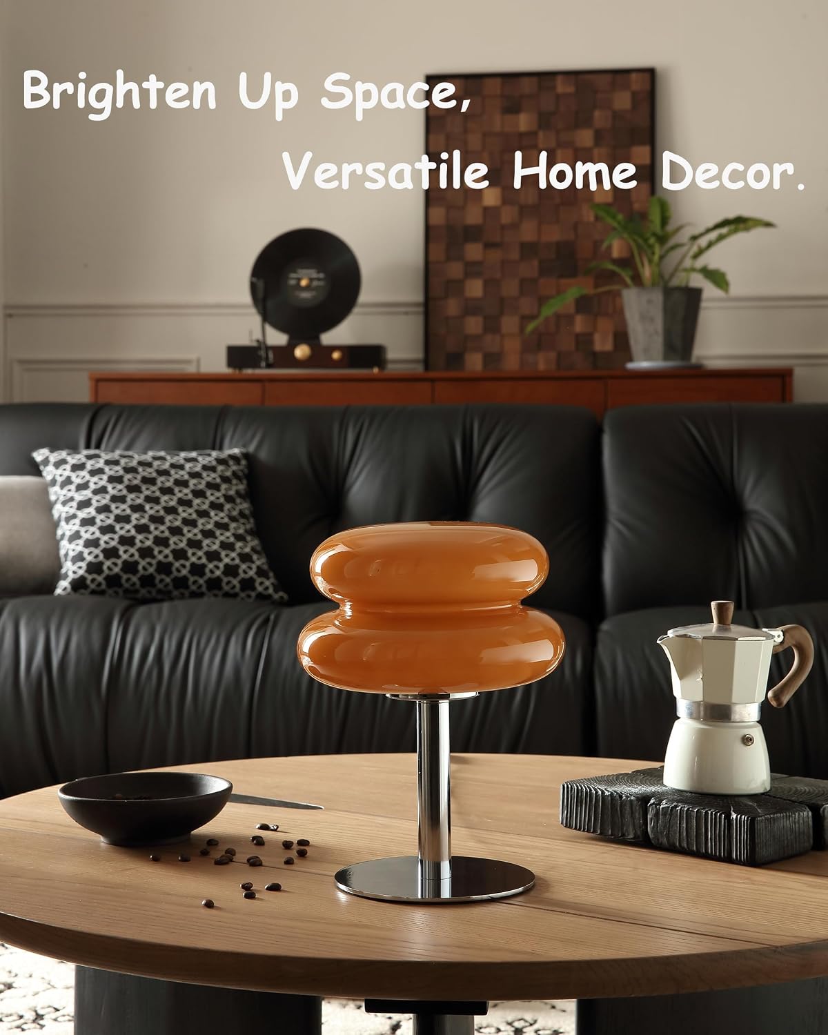 Glivpny Table Lamp Small Mushroom Lamp, Mid Century Desk Lamps (Copper)