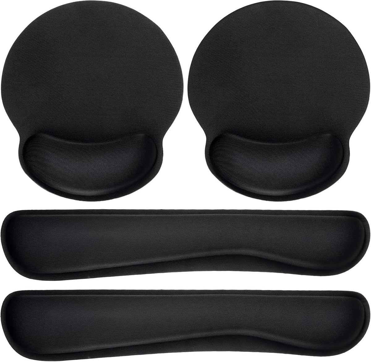 Yunsailing 8 Pcs Ergonomic Mouse Pad and Keyboard with Wrist Support Set