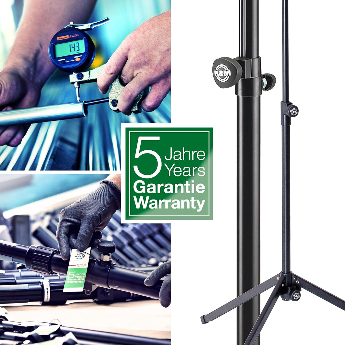K&M Konig & Meyer 12185.000.55 Laptop Stand | Oversized Desk w/Adjust...