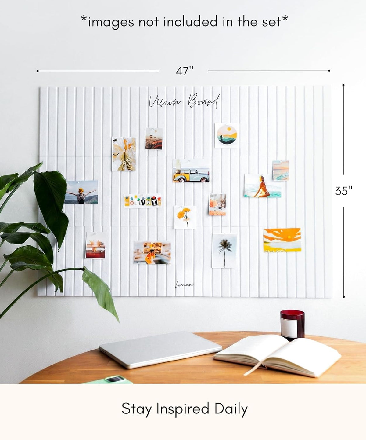 Lamare Vision Board for Wall - Felt Bulletin Board Tiles to Visualize Goals