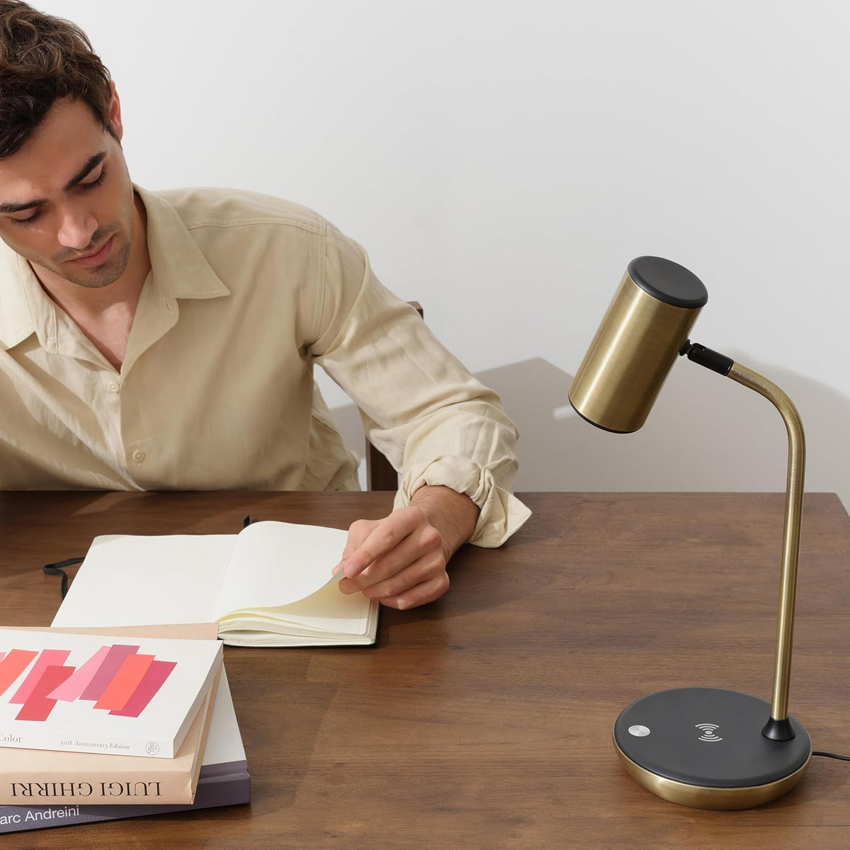 Brightech Ezra Office Desk Lamp – Wireless Charging Pad and Color Temperature...