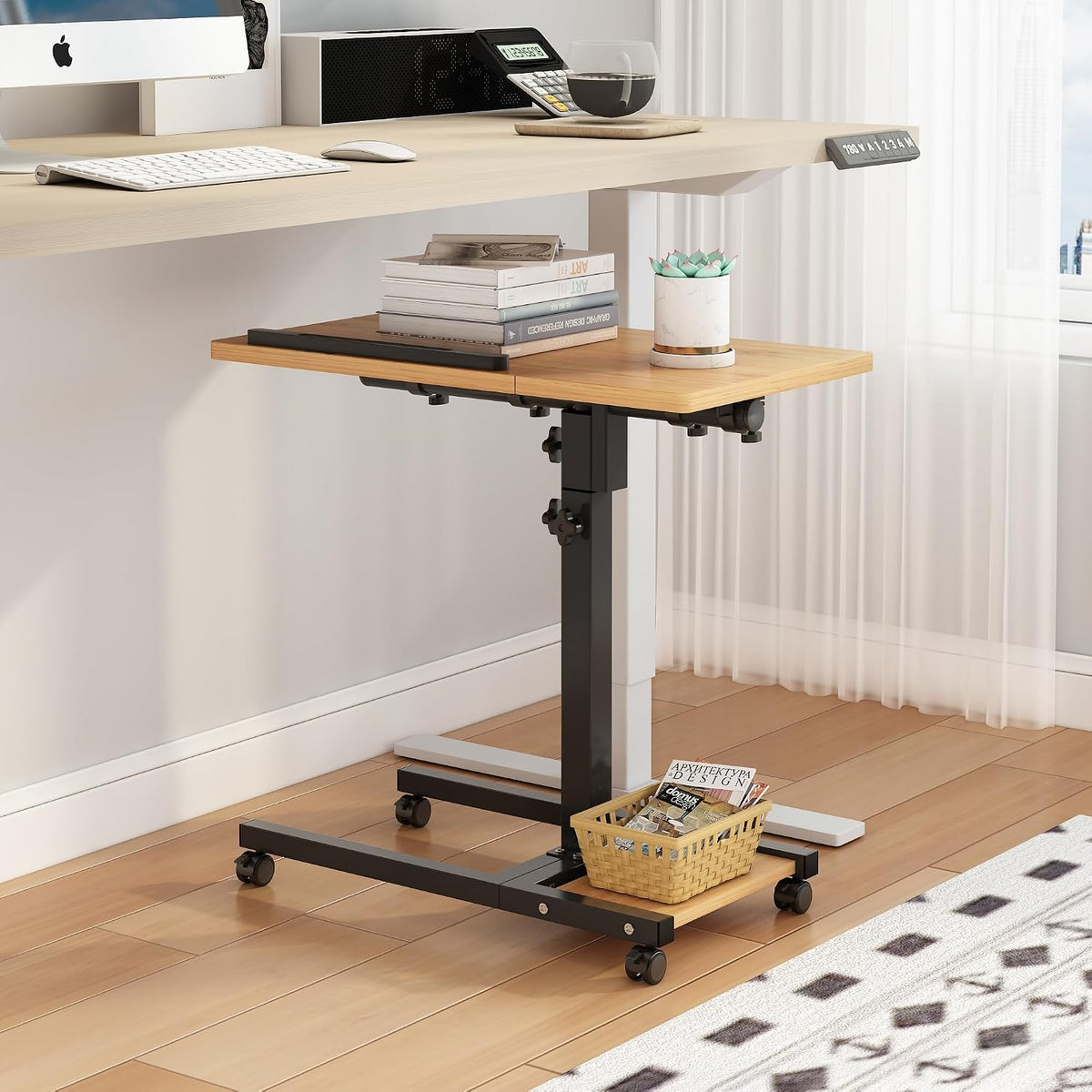TigerDad Mobile Adjustable Height Laptop Stand PC Computer Portable Notebook ...