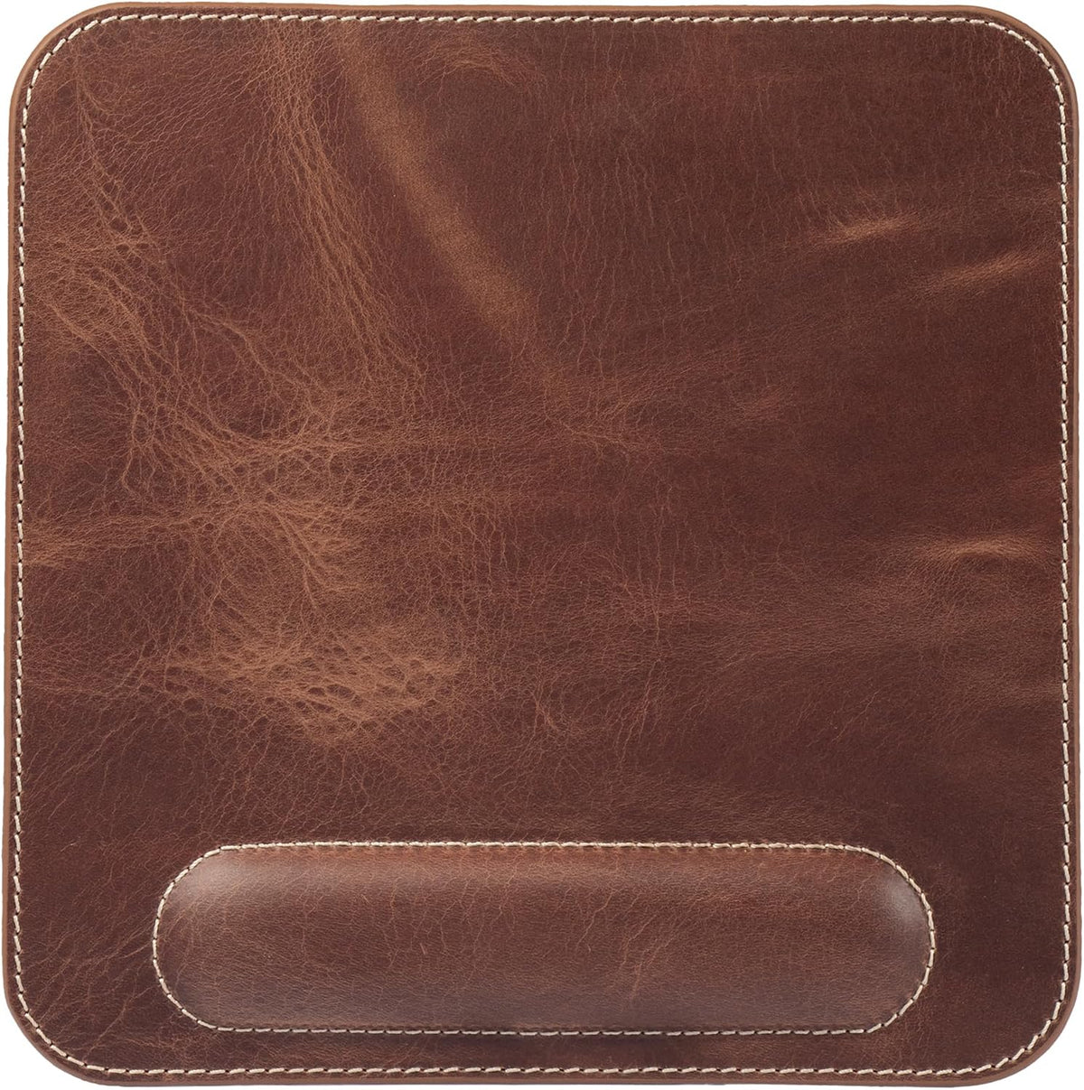 Londo Top Grain Leather Mouse Pad with Wrist Rest – Ergonomic Support, Non-Sl...