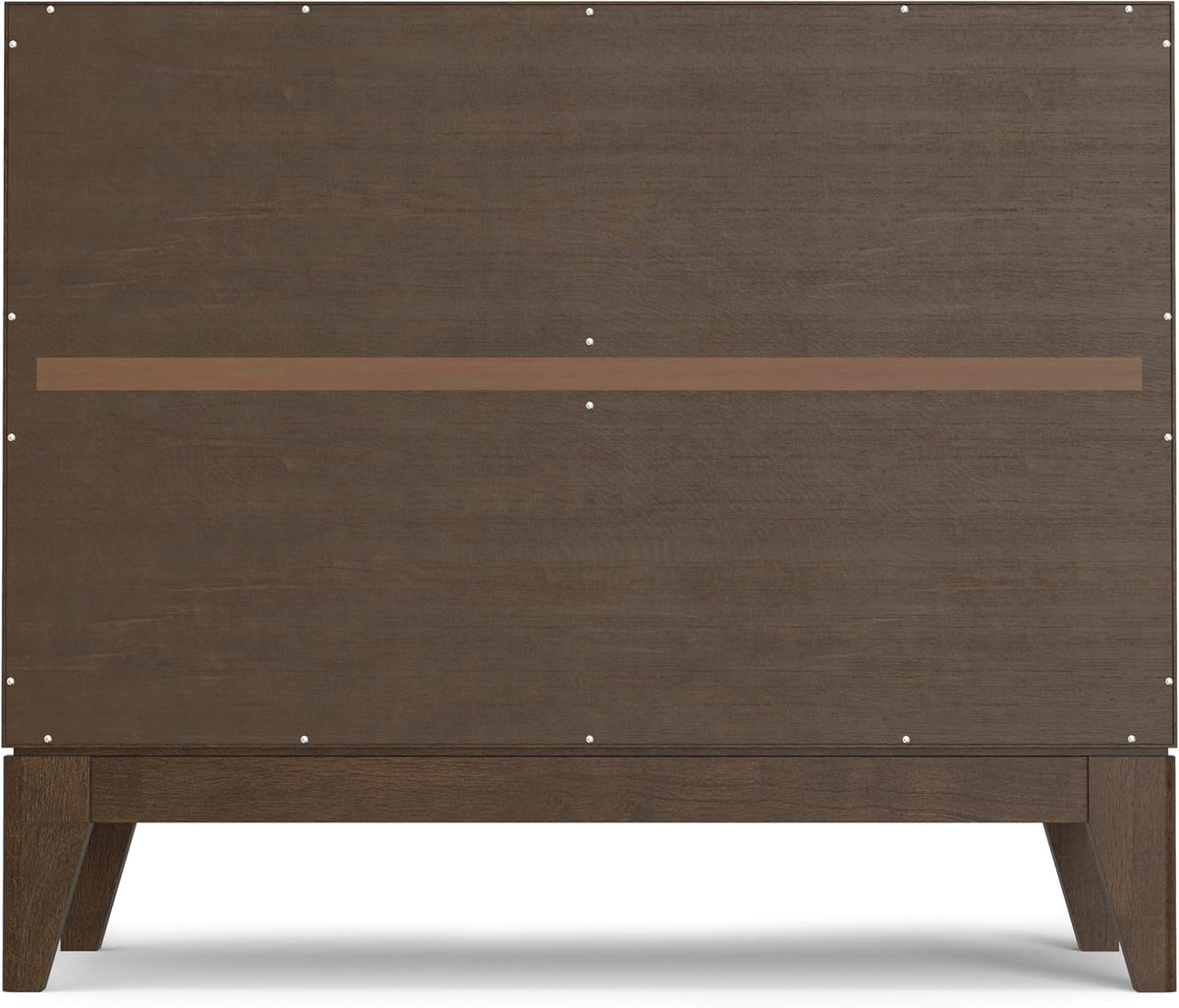 SIMPLIHOME Harper 38" Wide Solid Wood 2-Door Buffet in Walnut Brown